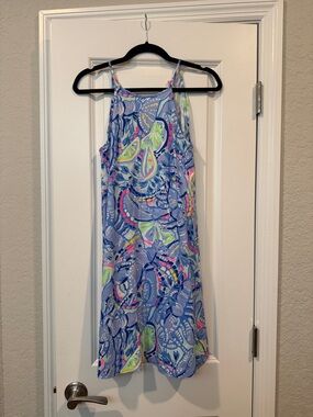 Lilly Pulitzer Blue Multi Paisley-Print Summer Dress